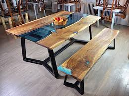 Live edge table set